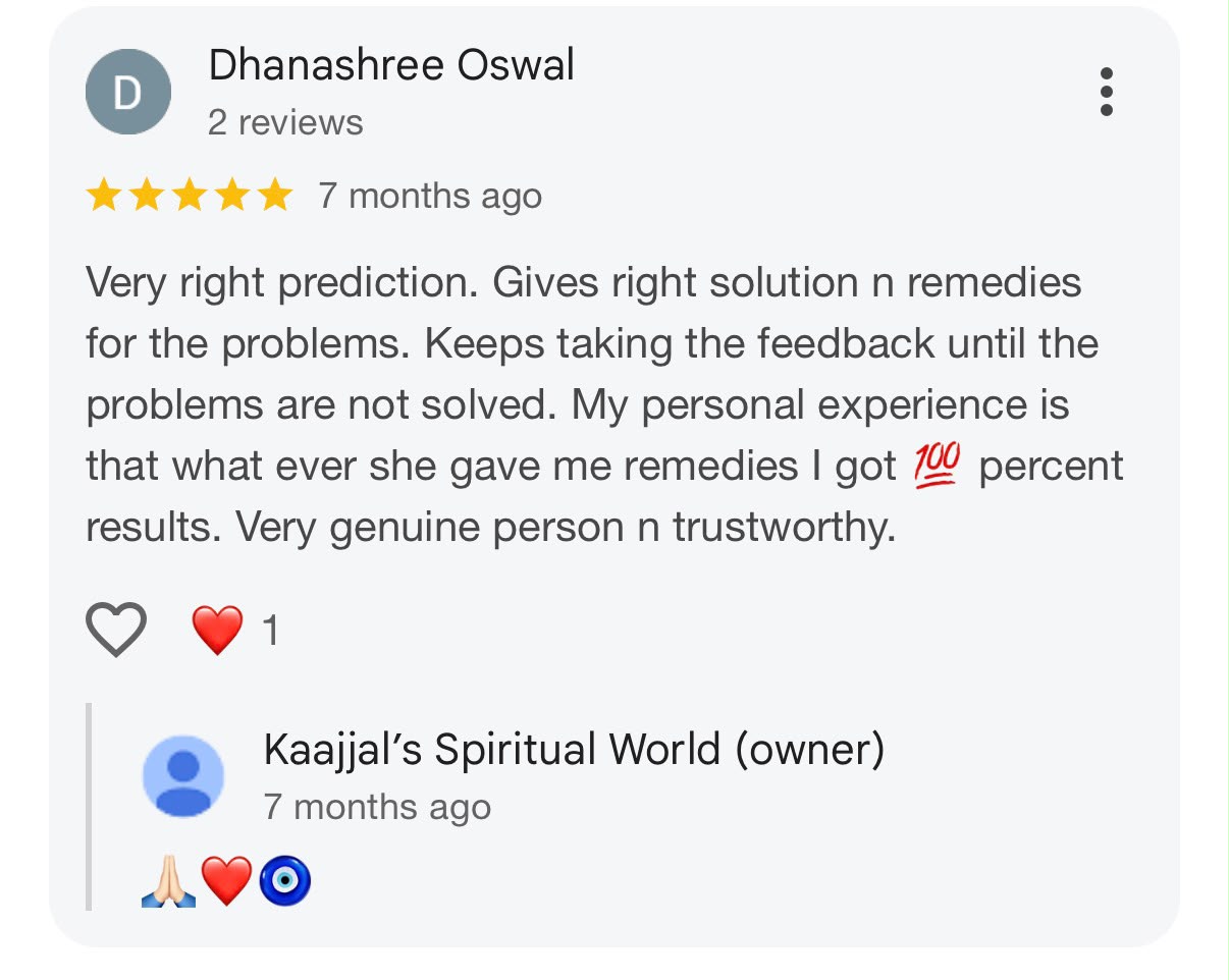 Client review 1 for Kaajjal’s Spiritual World