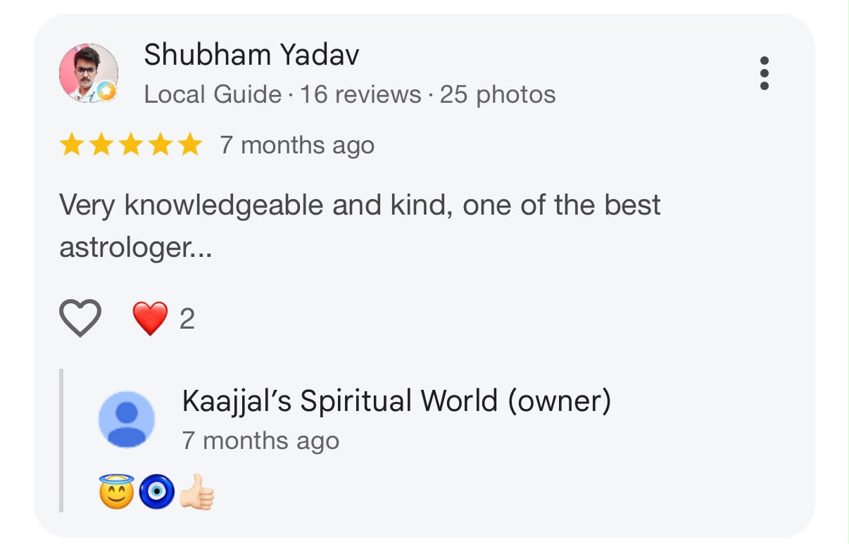 Client review 5 for Kaajjal’s Spiritual World